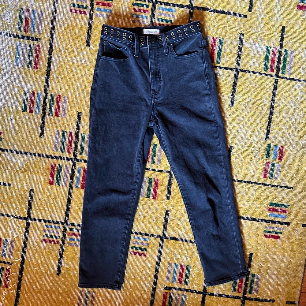 Madewell Classic Straight Jeans in Lunar Wash: Grommet Edition